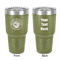 Wally Byam Airstream Club logo 30 oz Stainless Steel Ringneck Tumbler - Olive - Double Sided - Front & Back