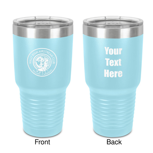 Custom Wally Byam Airstream Club logo 30 oz Stainless Steel Tumbler - Teal - Double-Sided