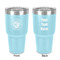 Wally Byam Airstream Club logo 30 oz Stainless Steel Ringneck Tumbler - Teal - Double Sided - Front & Back