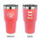 Wally Byam Airstream Club logo 30 oz Stainless Steel Ringneck Tumblers - Coral - Double Sided - APPROVAL