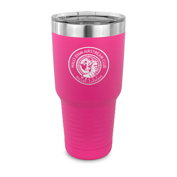 Custom Wally Byam Airstream Club logo 30 oz Stainless Steel Tumbler - Pink - Single-Sided