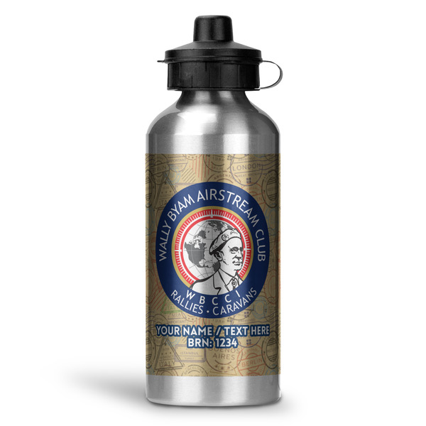 Custom Wally Byam Airstream Club logo Water Bottles - 20 oz - Aluminum