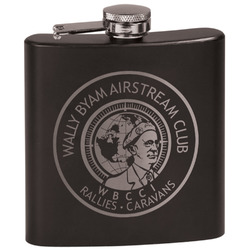 Wally Byam Airstream Club logo Black Flask Set