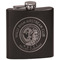 Wally Byam Airstream Club logo Black Flask - Engraved Front