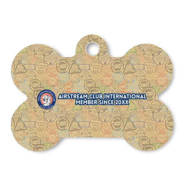 Custom Wally Byam Airstream Club logo Bone Shaped Dog ID Tag