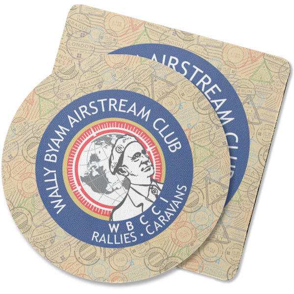 Custom Wally Byam Airstream Club logo Rubber Backed Coaster