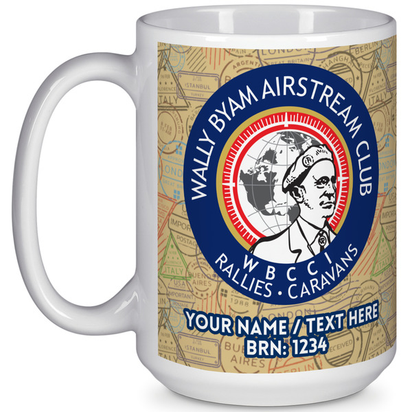 Custom Wally Byam Airstream Club logo 15 oz Coffee Mug - White