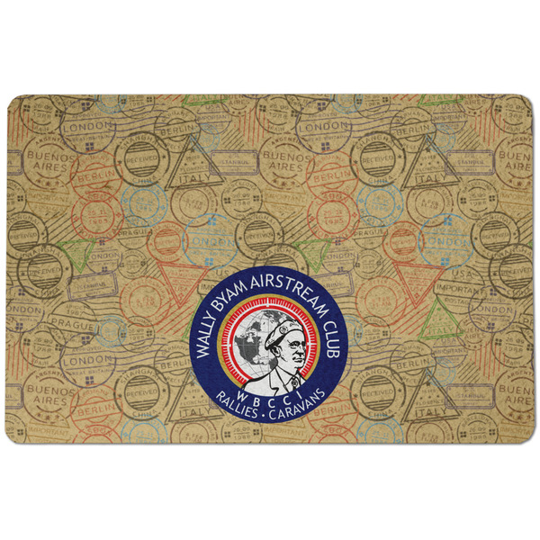 Custom Wally Byam Airstream Club logo Dog Food Mat