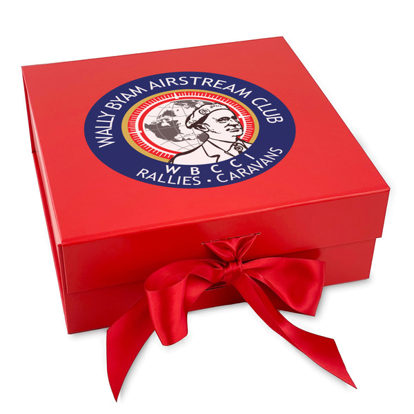 Custom Wally Byam Airstream Club logo Gift Box with Magnetic Lid - Red