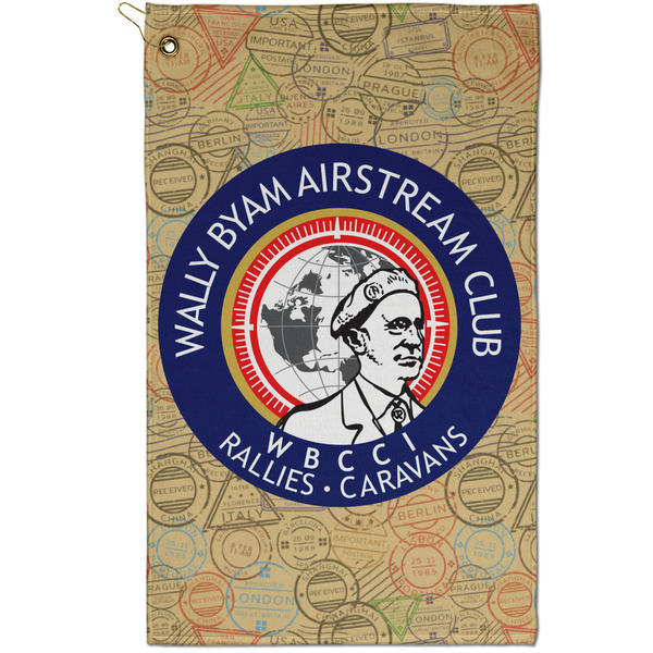 Custom Wally Byam Airstream Club logo Golf Towel - Poly-Cotton Blend - Small