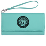 Wally Byam Airstream Club logo Ladies Leatherette Wallet - Laser Engraved - Teal