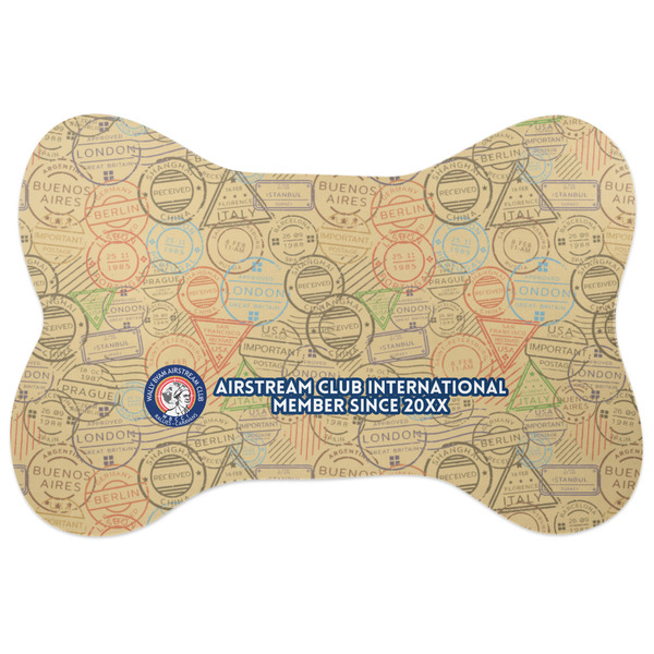 Custom Wally Byam Airstream Club logo Bone Shaped Dog Food Mat