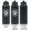 Wally Byam Airstream Club logo Laser Engraved Water Bottles - 2 Styles - Front & Back View