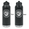 Wally Byam Airstream Club logo Laser Engraved Water Bottles - Front & Back Engraving - Front & Back View