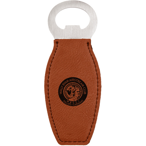 Custom Wally Byam Airstream Club logo Leatherette Bottle Opener