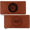 Wally Byam Airstream Club logo Leather Checkbook Holder Front and Back