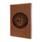 Wally Byam Airstream Club logo Leather Sketchbook - Small - Double Sided - Angled View