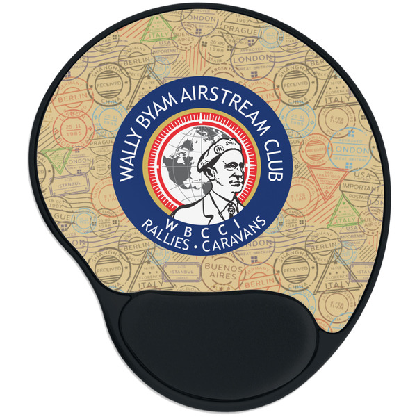 Custom Wally Byam Airstream Club logo Mouse Pad with Wrist Support