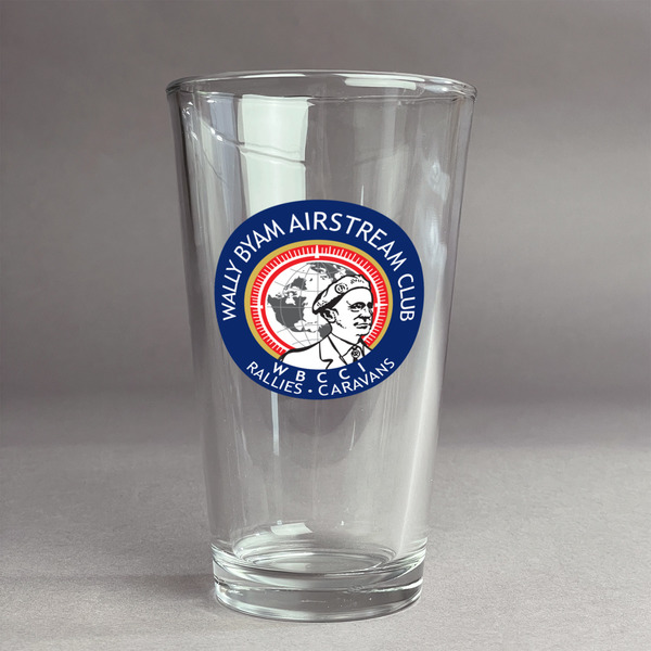 Custom Wally Byam Airstream Club logo Pint Glass - Full Color Logo