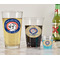 Wally Byam Airstream Club logo Pint Glass - Two Content - In Context