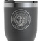 Wally Byam Airstream Club logo RTIC Tumbler - Black - Close Up