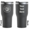 Wally Byam Airstream Club logo RTIC Tumbler - Black - Double Sided - Front and Back