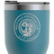 Wally Byam Airstream Club logo RTIC Tumbler - Dark Teal - Close Up