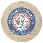 Wally Byam Airstream Club logo Round Rubber Backed Coaster - Single