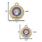 Wally Byam Airstream Club logo Round Pet ID Tag - Comparison Scale