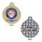 Wally Byam Airstream Club logo Round Pet ID Tag - Large - Front & Back View