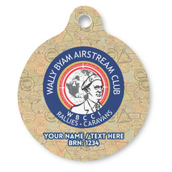 Wally Byam Airstream Club logo Round Pet ID Tag