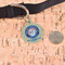 Wally Byam Airstream Club logo Round Pet ID Tag - Large - In Context