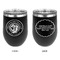 Wally Byam Airstream Club logo Stainless Wine Tumblers - Black - Double Sided - Approval