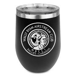 Wally Byam Airstream Club logo Stemless Stainless Steel Wine Tumbler