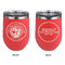 Wally Byam Airstream Club logo Stainless Wine Tumblers - Coral - Double Sided - Approval