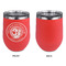 Wally Byam Airstream Club logo Stainless Wine Tumblers - Coral - Single Sided - Approval