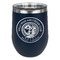 Wally Byam Airstream Club logo Stainless Wine Tumblers - Navy - Single Sided - Front