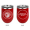 Wally Byam Airstream Club logo Stainless Wine Tumblers - Red - Double Sided - Approval