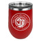 Wally Byam Airstream Club logo Stainless Wine Tumblers - Red - Double Sided - Front