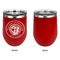 Wally Byam Airstream Club logo Stainless Wine Tumblers - Red - Single Sided - Approval