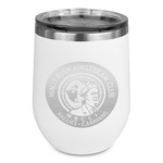 Wally Byam Airstream Club logo Stemless Stainless Steel Wine Tumbler - White - Single-Sided