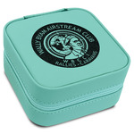 Wally Byam Airstream Club logo Travel Jewelry Box - Teal Leather