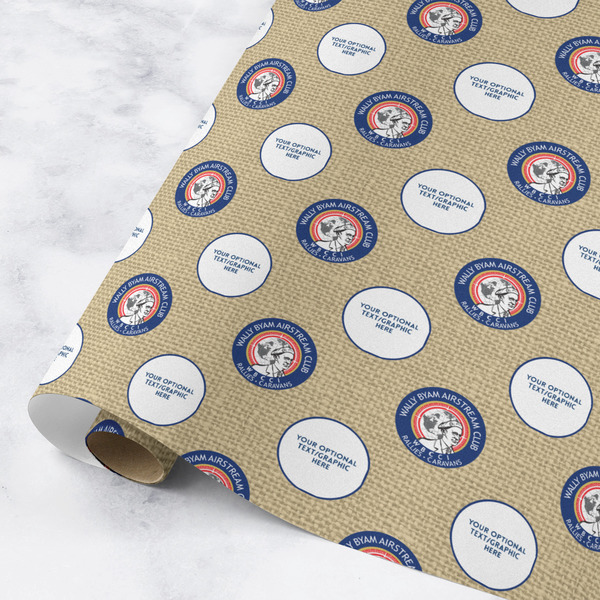 Custom Wally Byam Airstream Club logo Wrapping Paper Roll - Medium - Matte