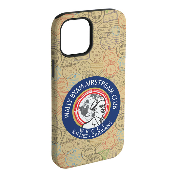 Custom Wally Byam Airstream Club logo iPhone Case - Rubber Lined