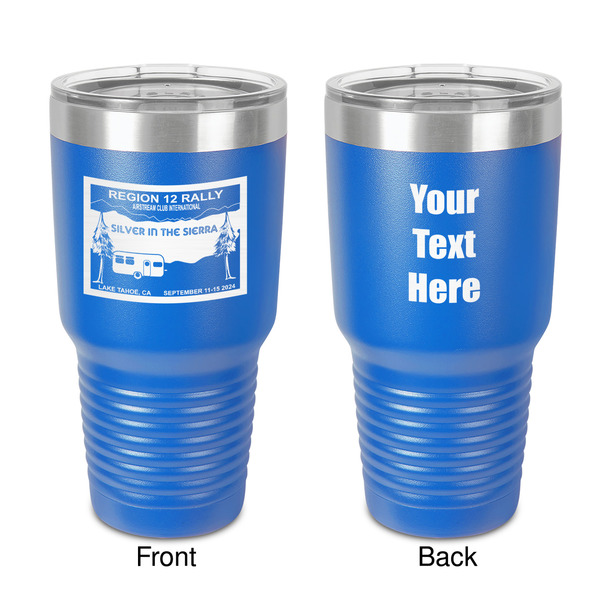 Custom Silver in the Sierra '24 Rally 30 oz Stainless Steel Tumbler - Royal Blue - Double-Sided