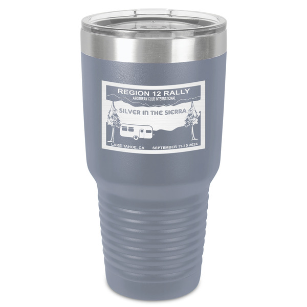 Custom Silver in the Sierra '24 Rally 30 oz Stainless Steel Tumbler - Grey - Single-Sided