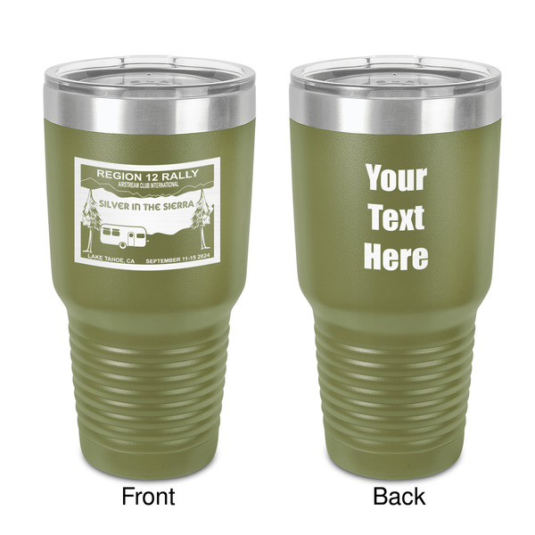 Custom Silver in the Sierra '24 Rally 30 oz Stainless Steel Tumbler - Olive - Double-Sided