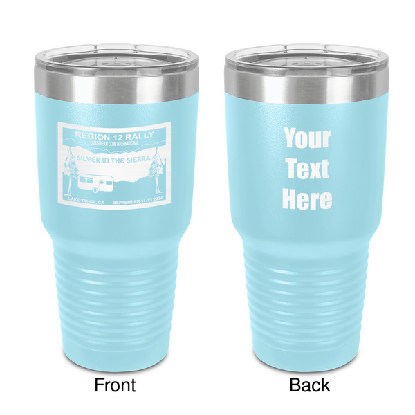 Custom Silver in the Sierra '24 Rally 30 oz Stainless Steel Tumbler - Teal - Double-Sided