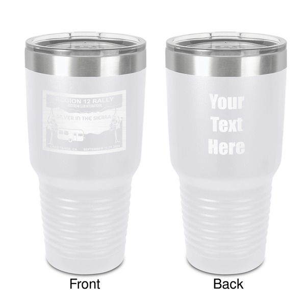 Custom Silver in the Sierra '24 Rally 30 oz Stainless Steel Tumbler - White - Double-Sided