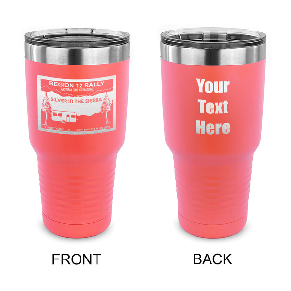 Custom Silver in the Sierra '24 Rally 30 oz Stainless Steel Tumbler - Coral - Double-Sided